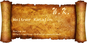Weitner Katalin névjegykártya